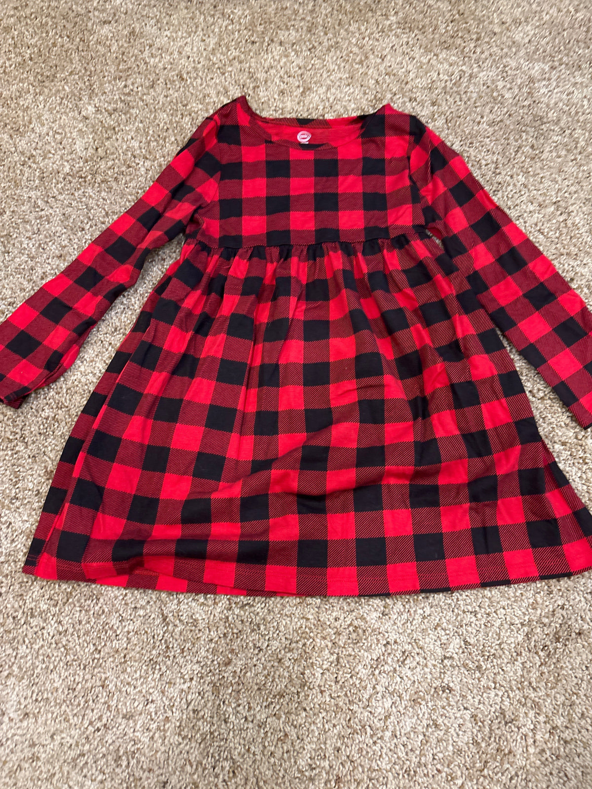 #47, girls 5T buffalo plaid dress, Wonder Nation