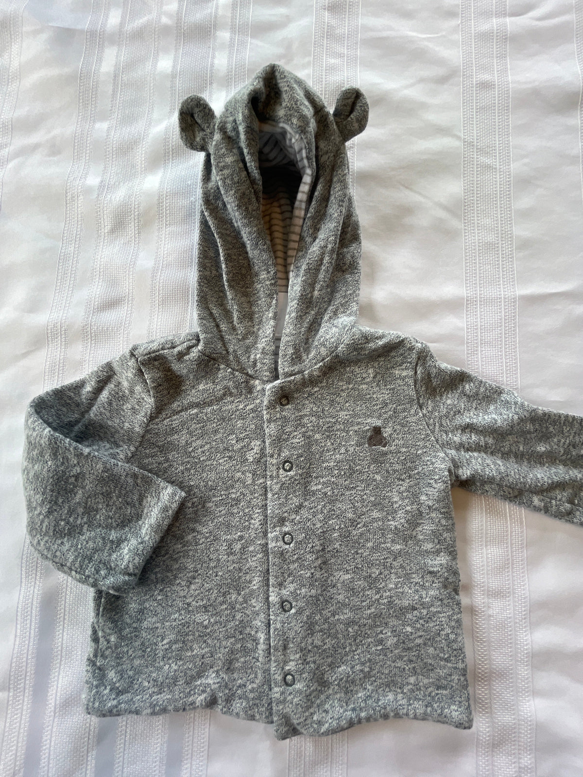 #43 Boys 6-12 mo hooded jacket EUC