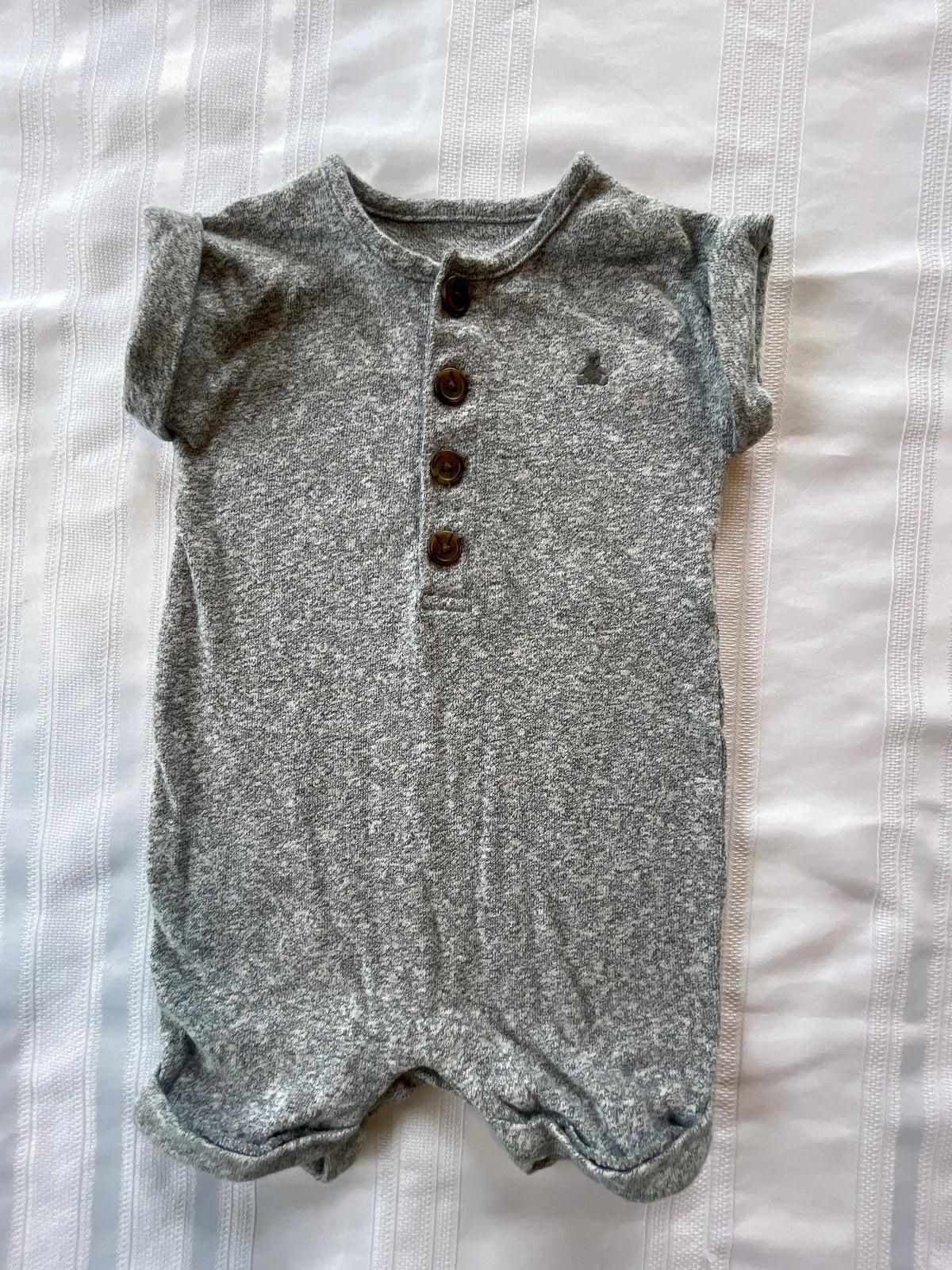 #43 Boys 6-12 mo romper EUC