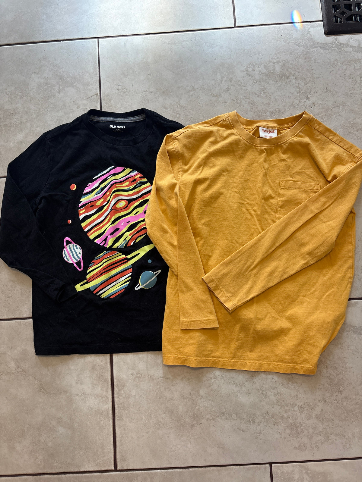 #166 boys Old Navy/Cat&Jack M(8) long sleeved shirts