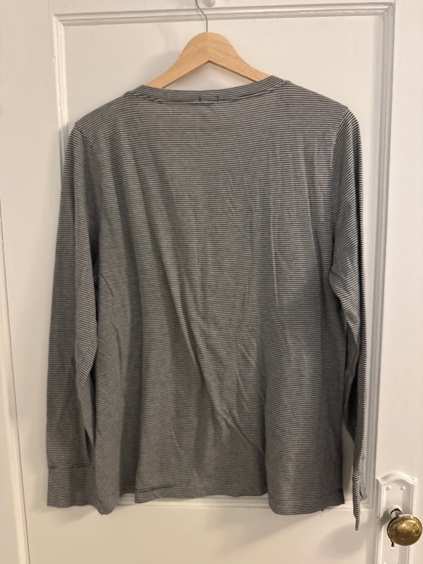 #152 - PRICE REDUCED J.Crew Factory Striped Long Sleeve Henley Top – XL