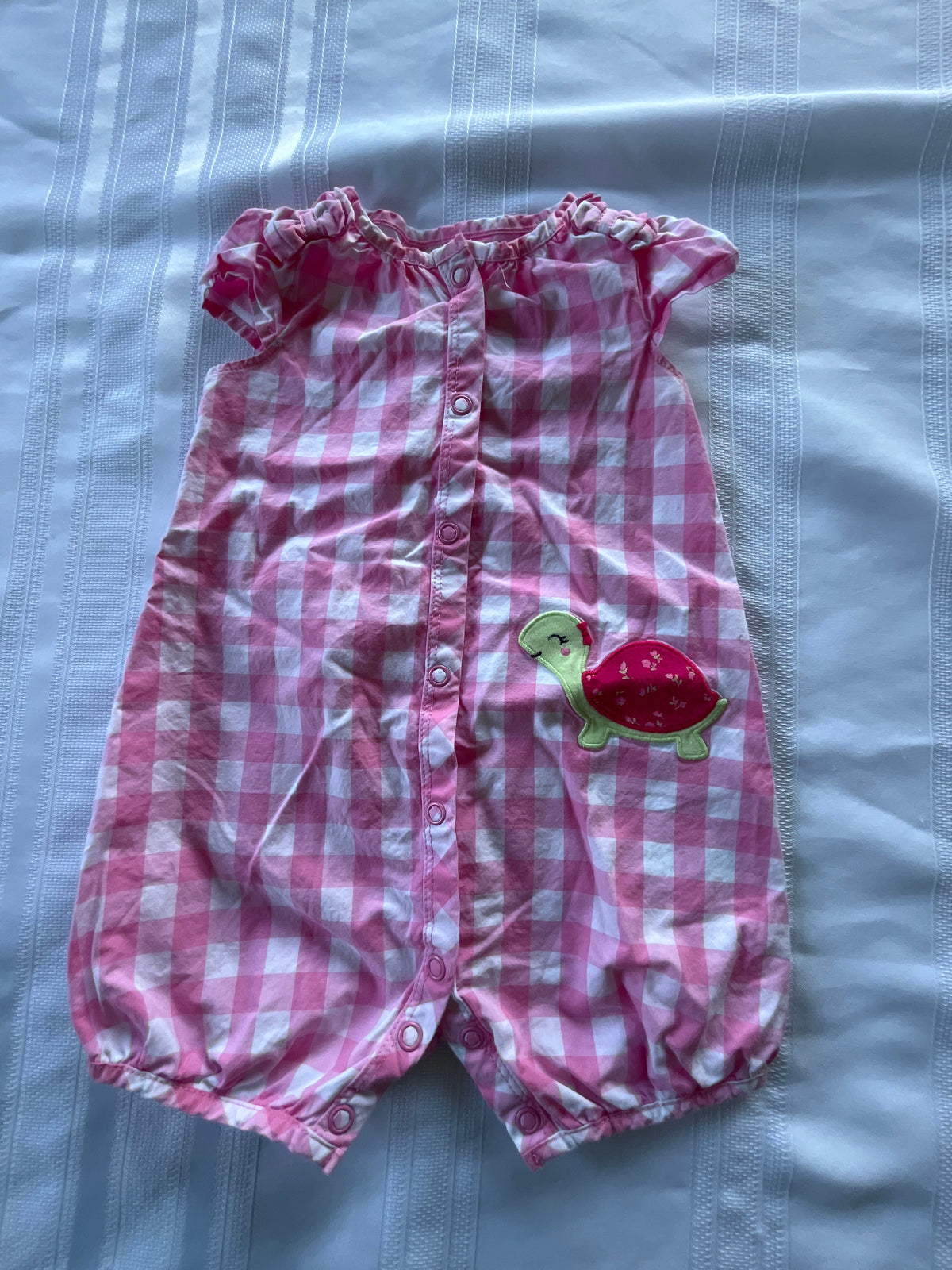 #43 Girls 3-6 mo Child of mine romper EUC