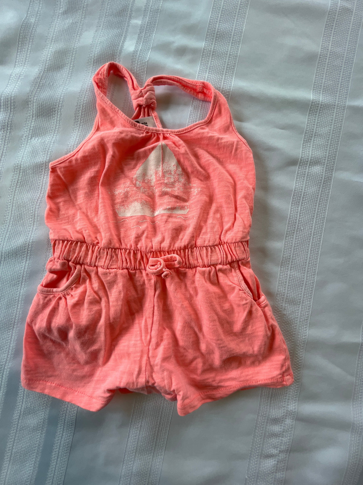 #43 Girls 3-6 mo Zara Baby sleeveless romper GUC