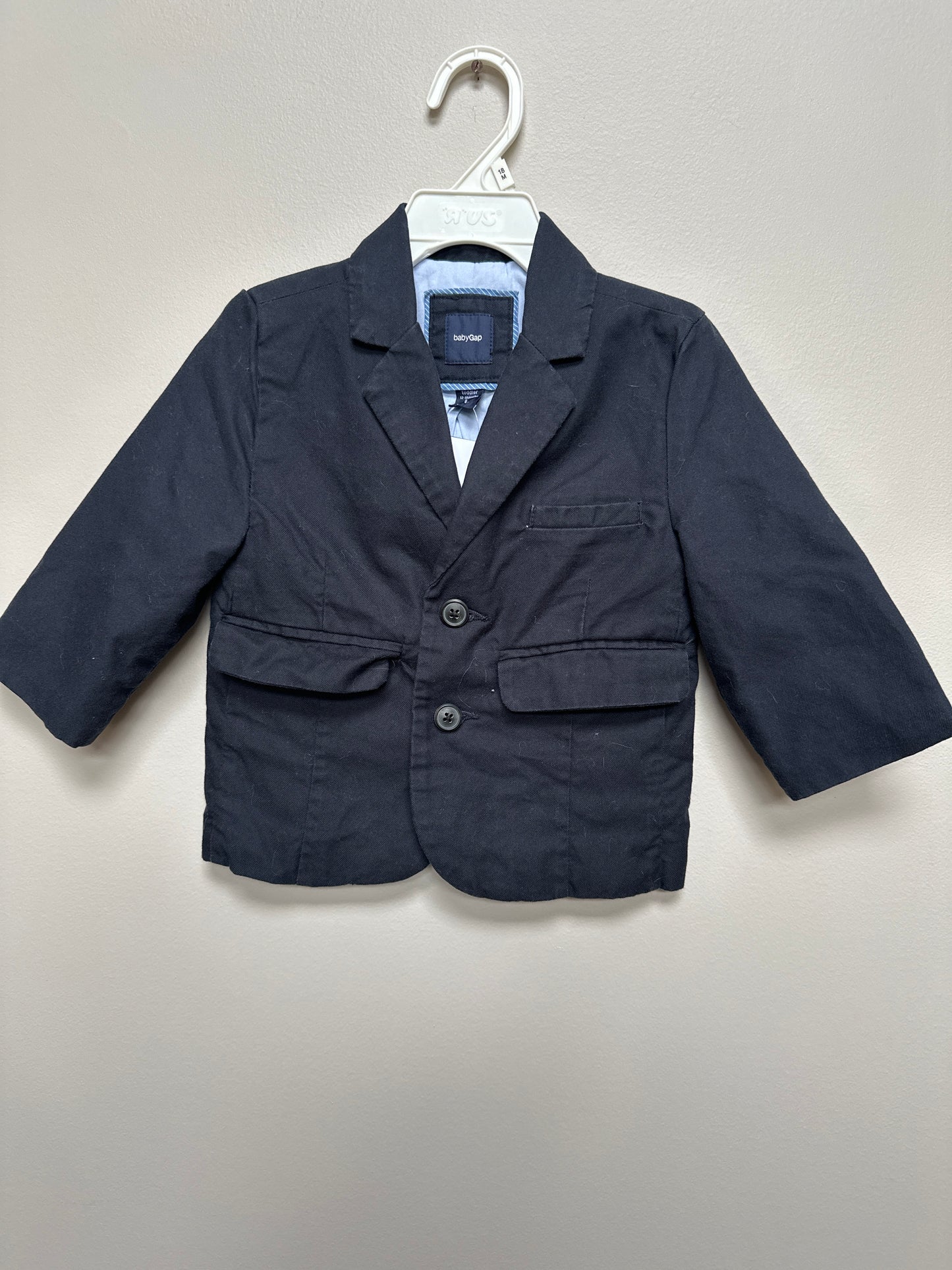 #130 Baby Gap Boys Sz 12 Months Navy Blazer
