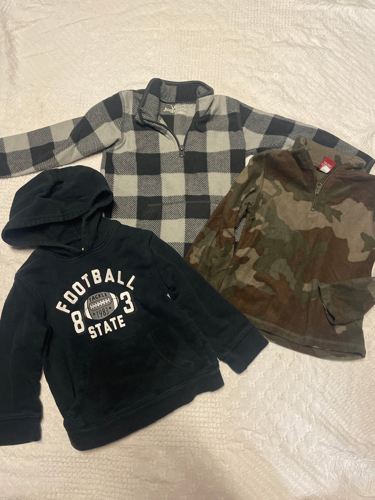 Seller #57 Boys 3t fleece quarter zip (2) and hoodie