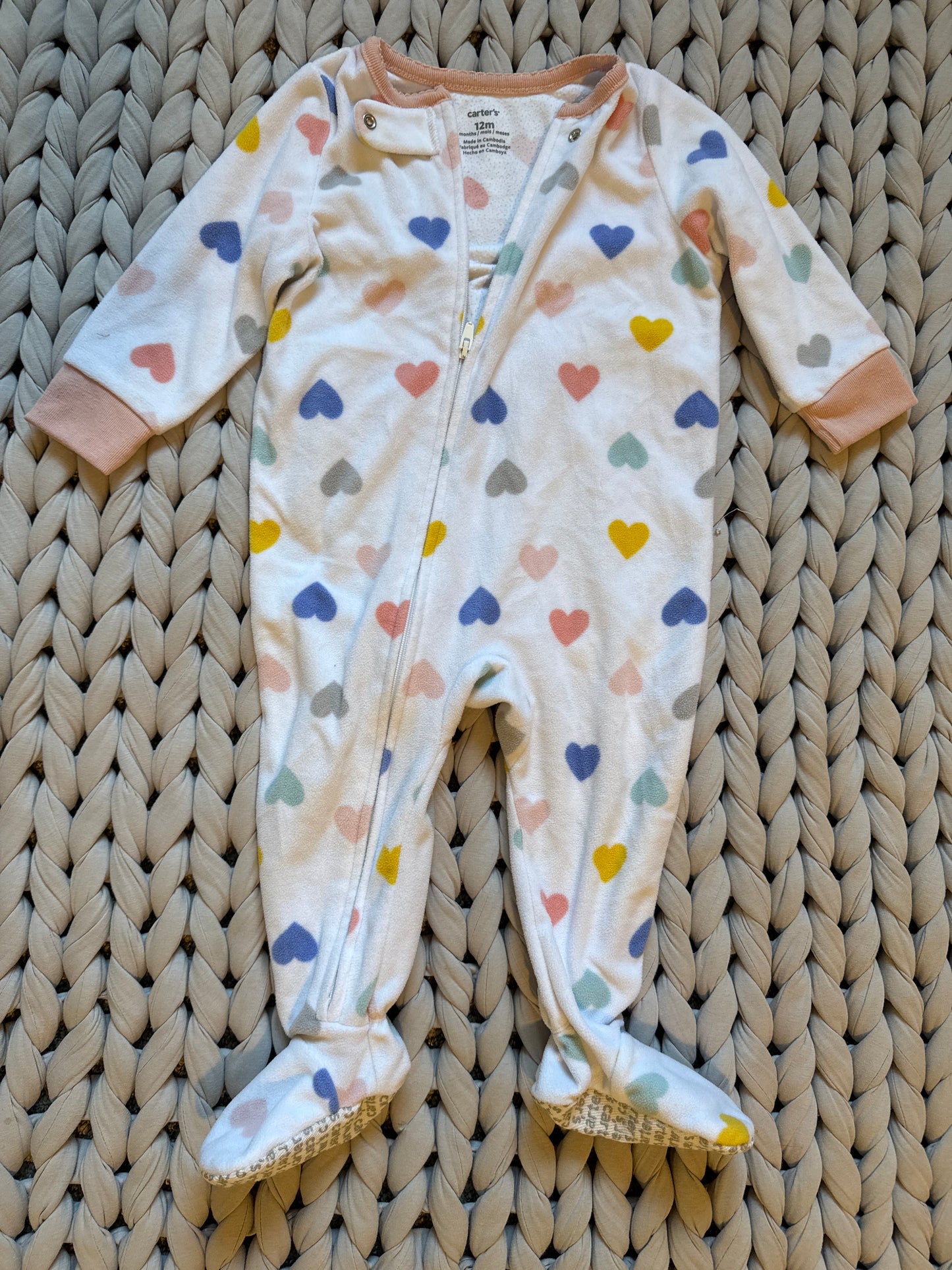 Seller #127 Carter's Fleece Footie Pajamas girls Size 12m