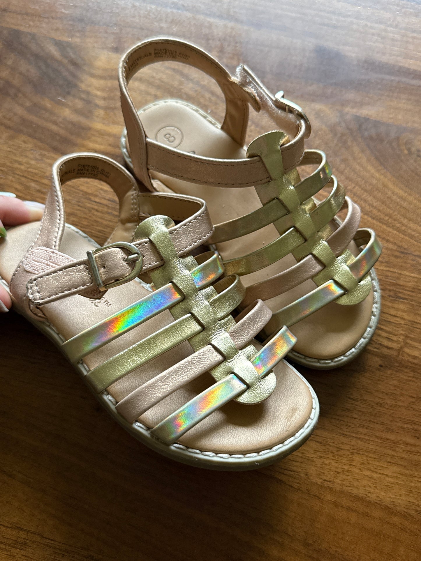 Seller 179 - girls Cat & Jack size 8 metallic sandals