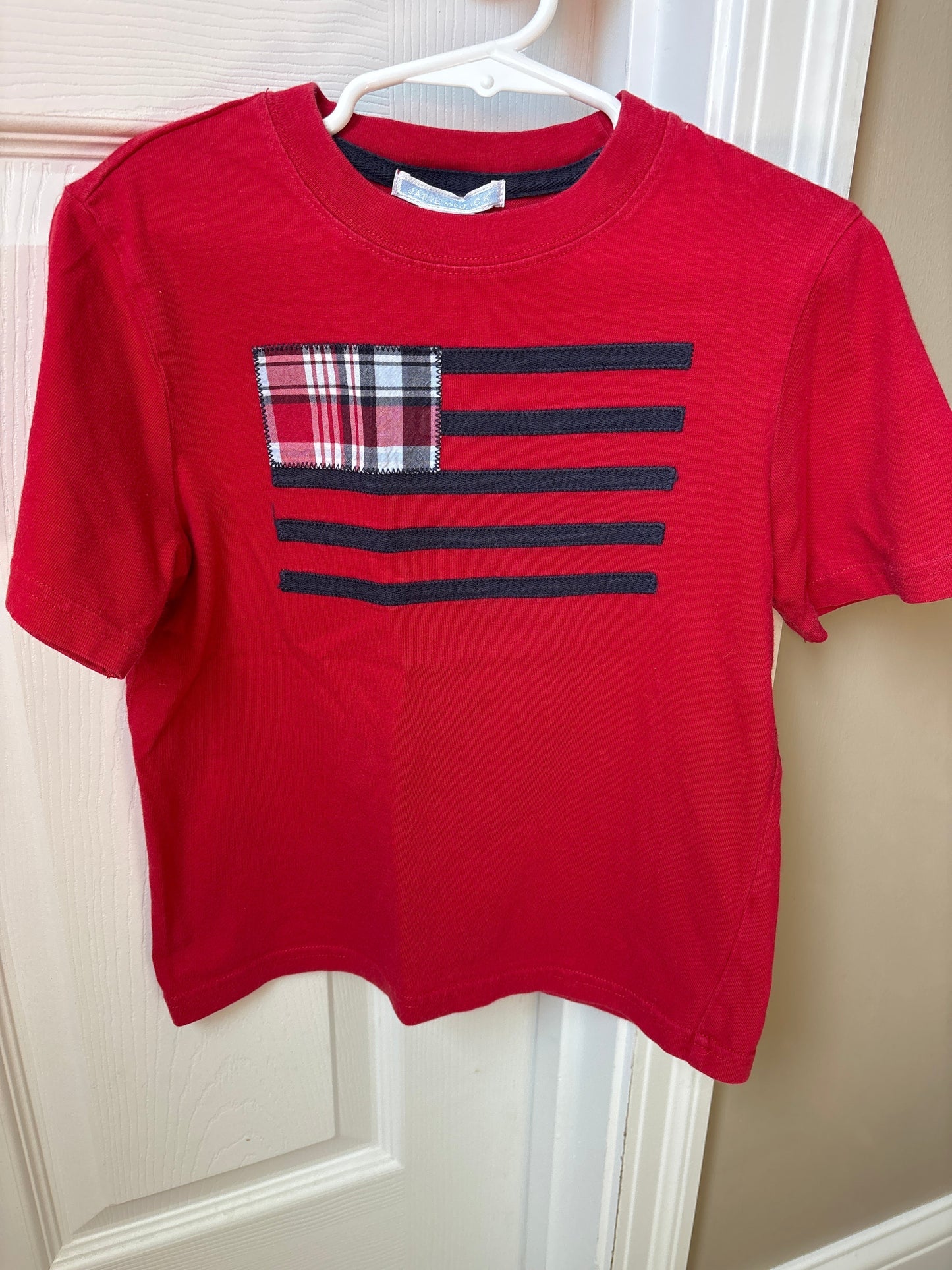 Seller #62 Boys Janie and Jack red/white/blue flag top sz 4 EUC