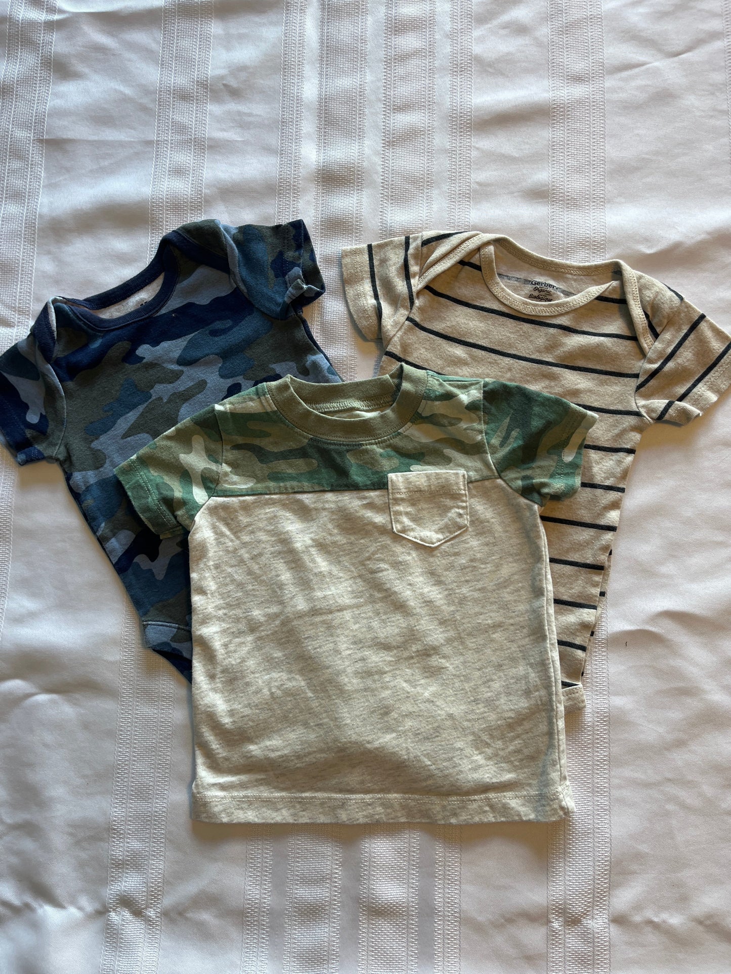 #29 3-6 mo boys camo bundle 3 EUC