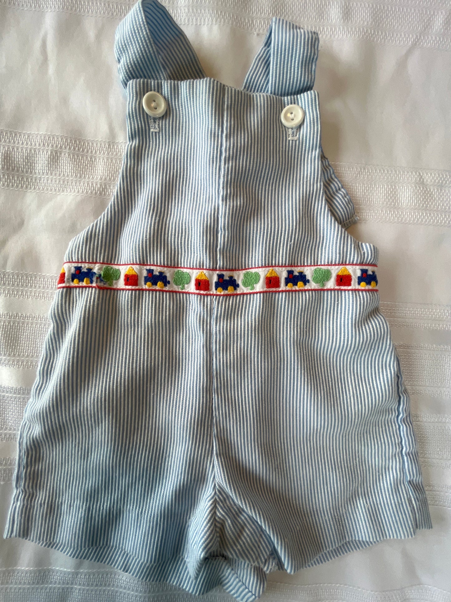 #43 Boys 9 mo Healthrex overalls EUC
