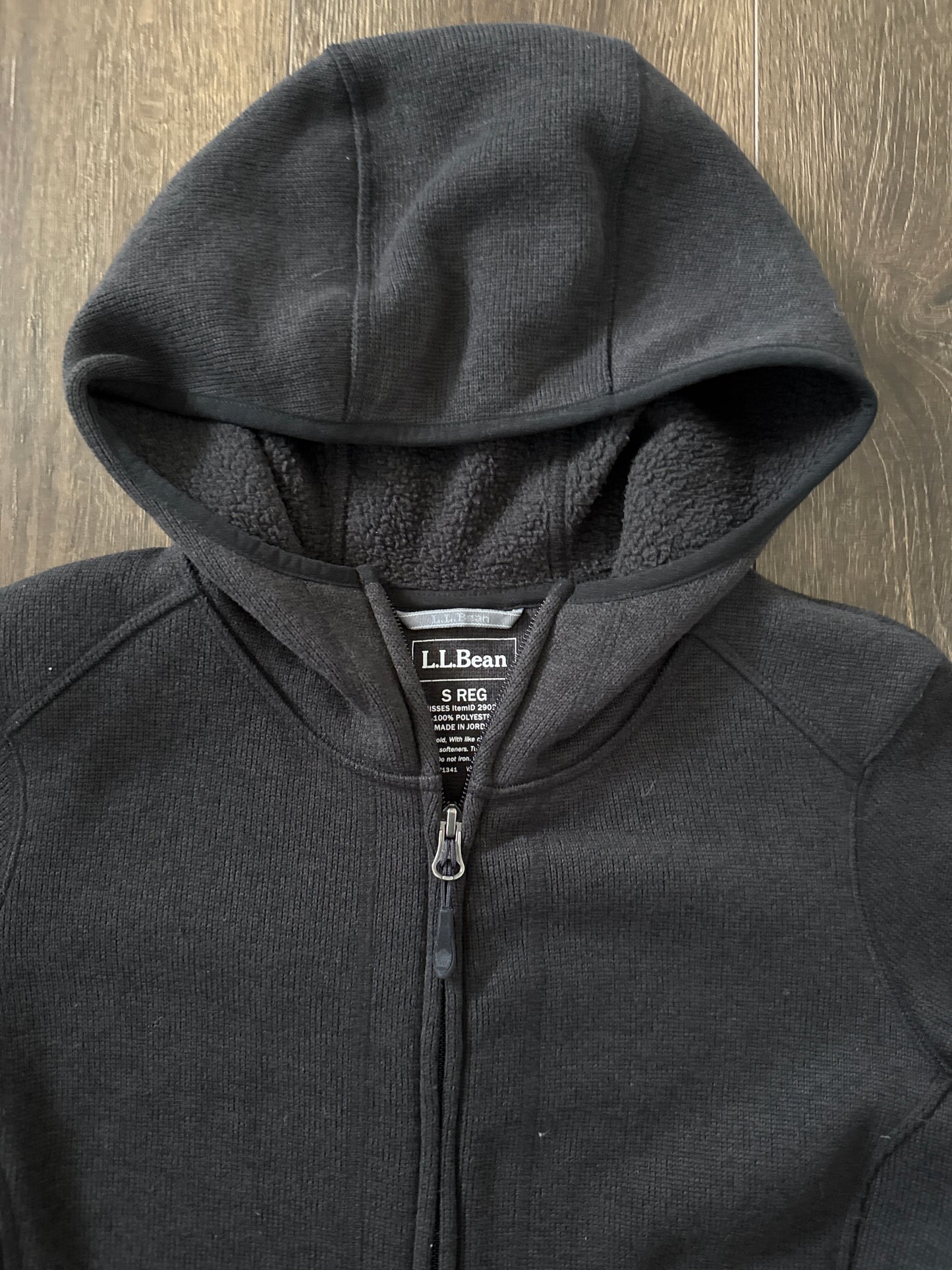 #173-LLBean sweater fleece coat women's size S