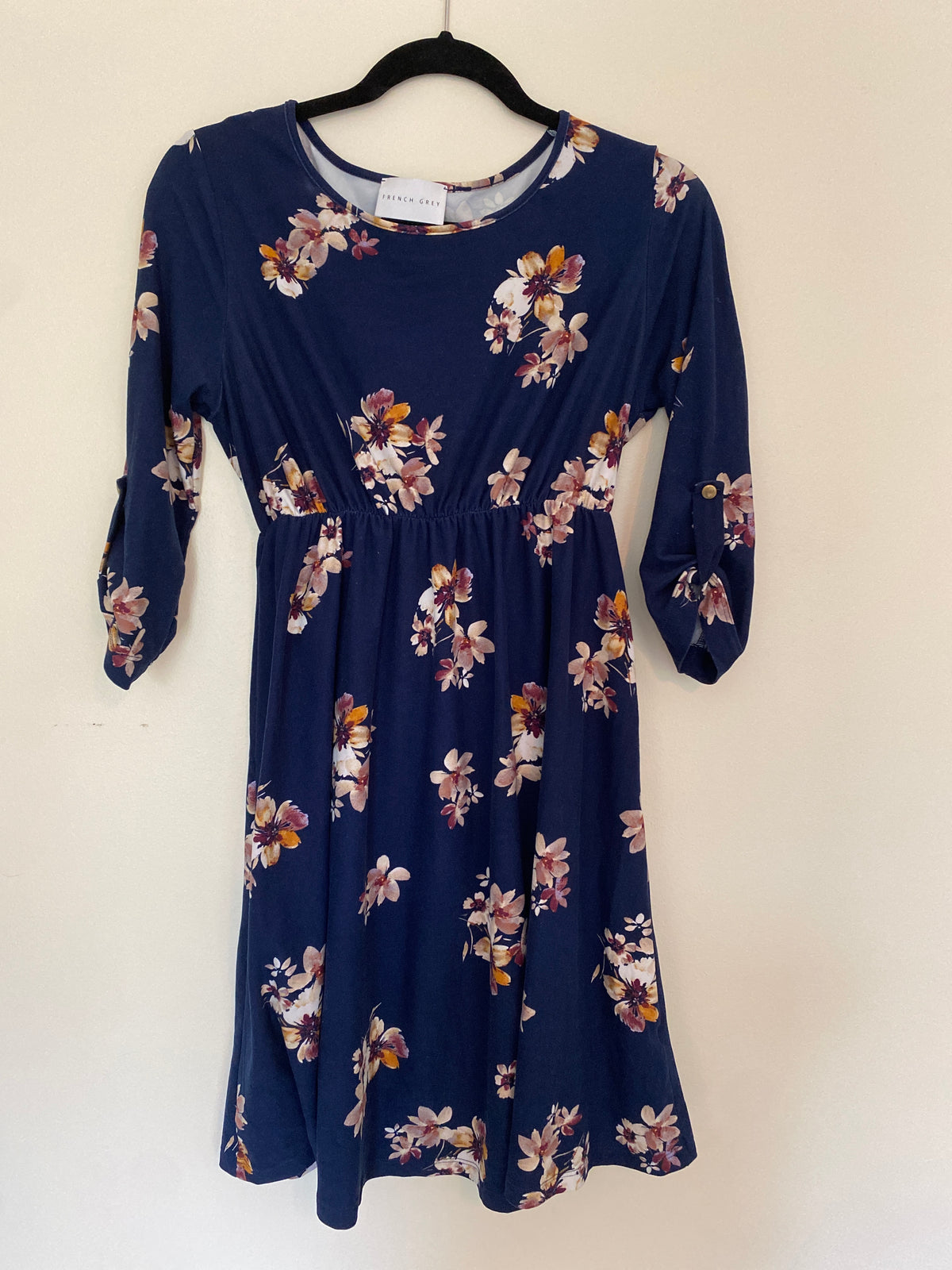 #63-french grey dress-size small