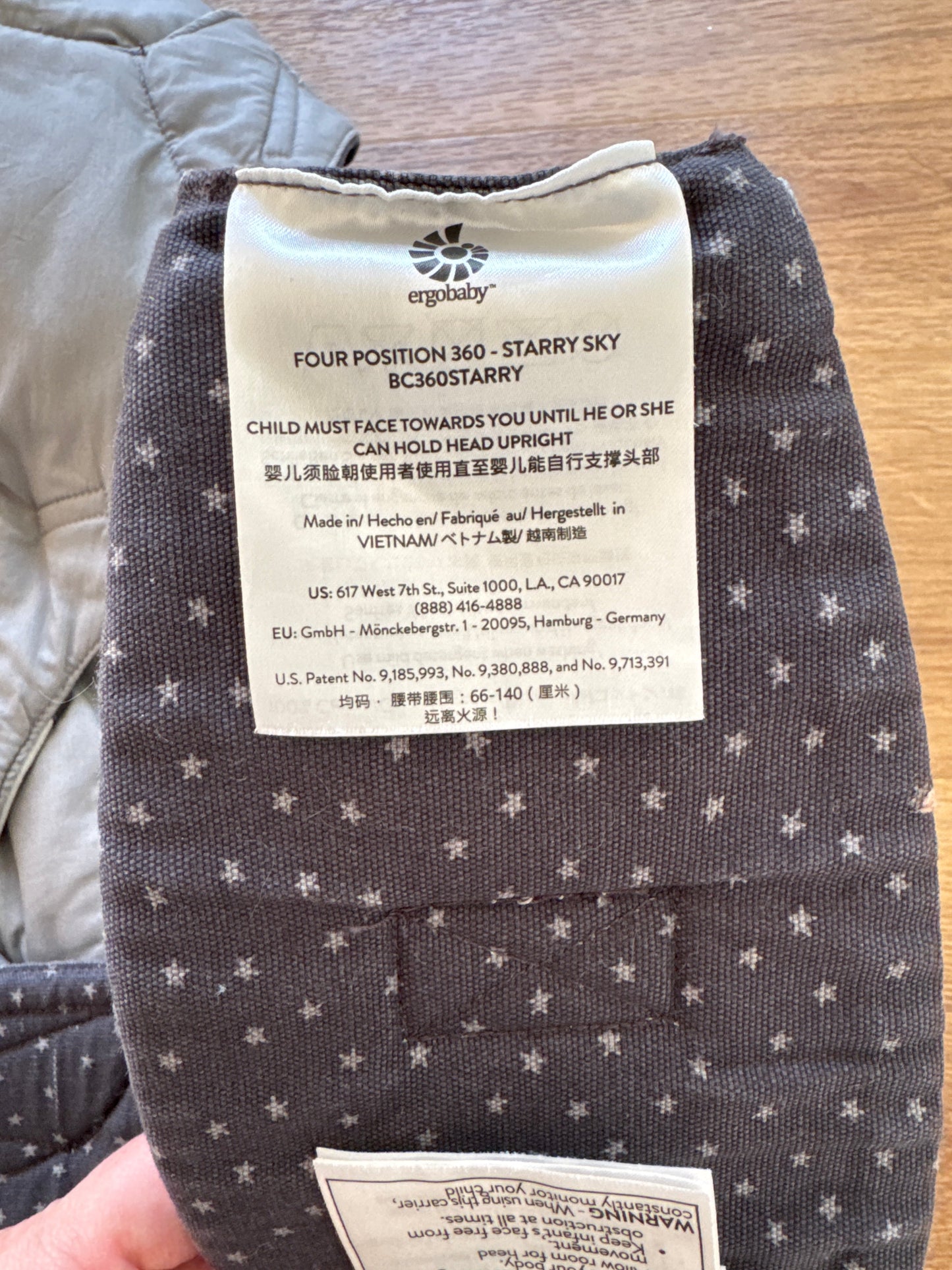 Seller #127 Ergobaby 360 Carrier