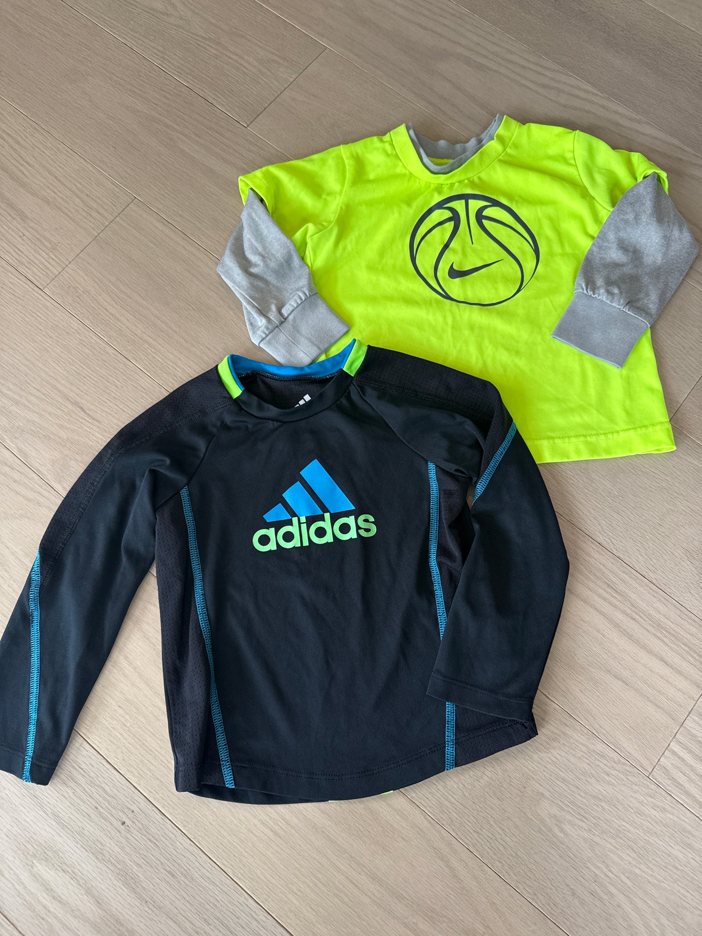 Seller #216 Boys Nike and Adidas long sleeve shirts, sz 2T EUC