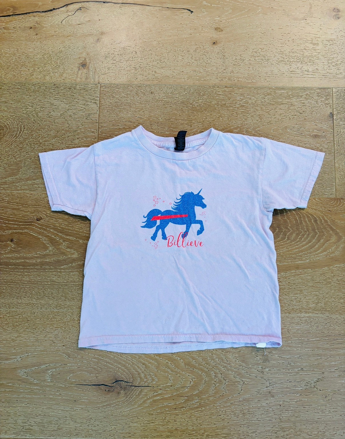 Seller #193 Girls Size 6/7 Buffalo Bills "Billieve" Unicorn T-Shirt