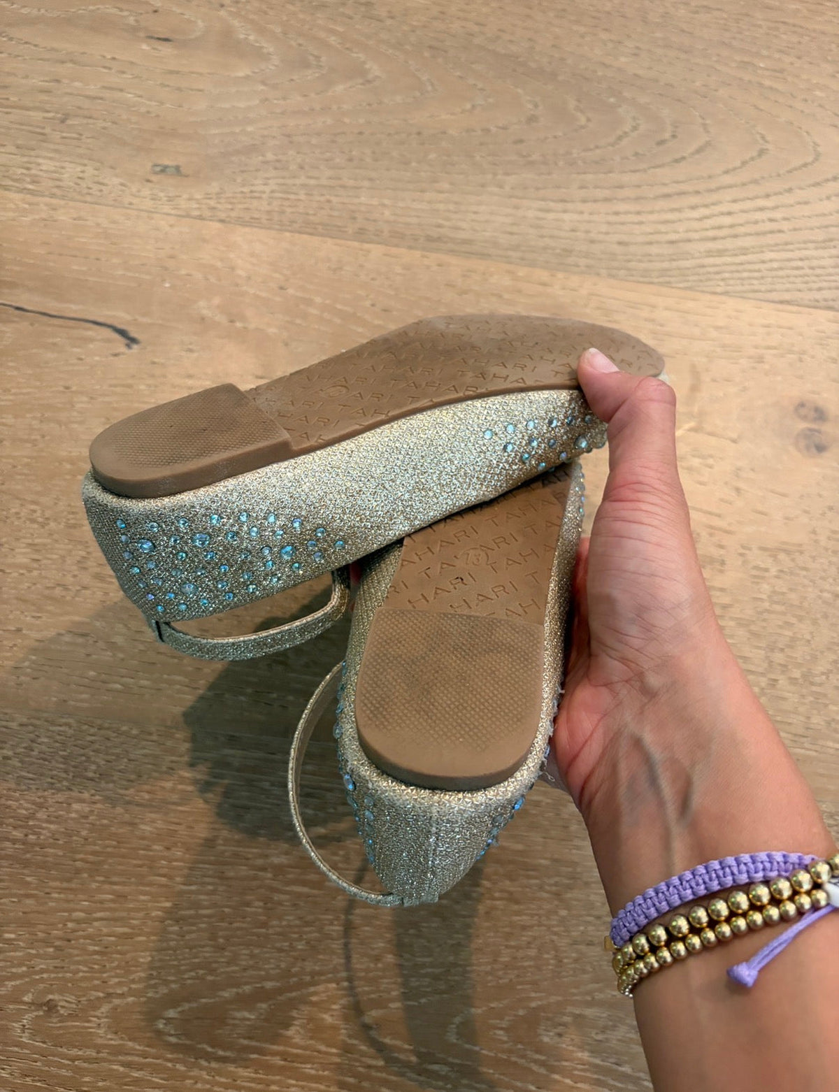 Seller #193 Girls Size 13 NEW Livie & Luca Gold and Unicorn Mary Jane Sneakers and EUC Tahari Gold and Rhinestone Ballet Flat Bundle