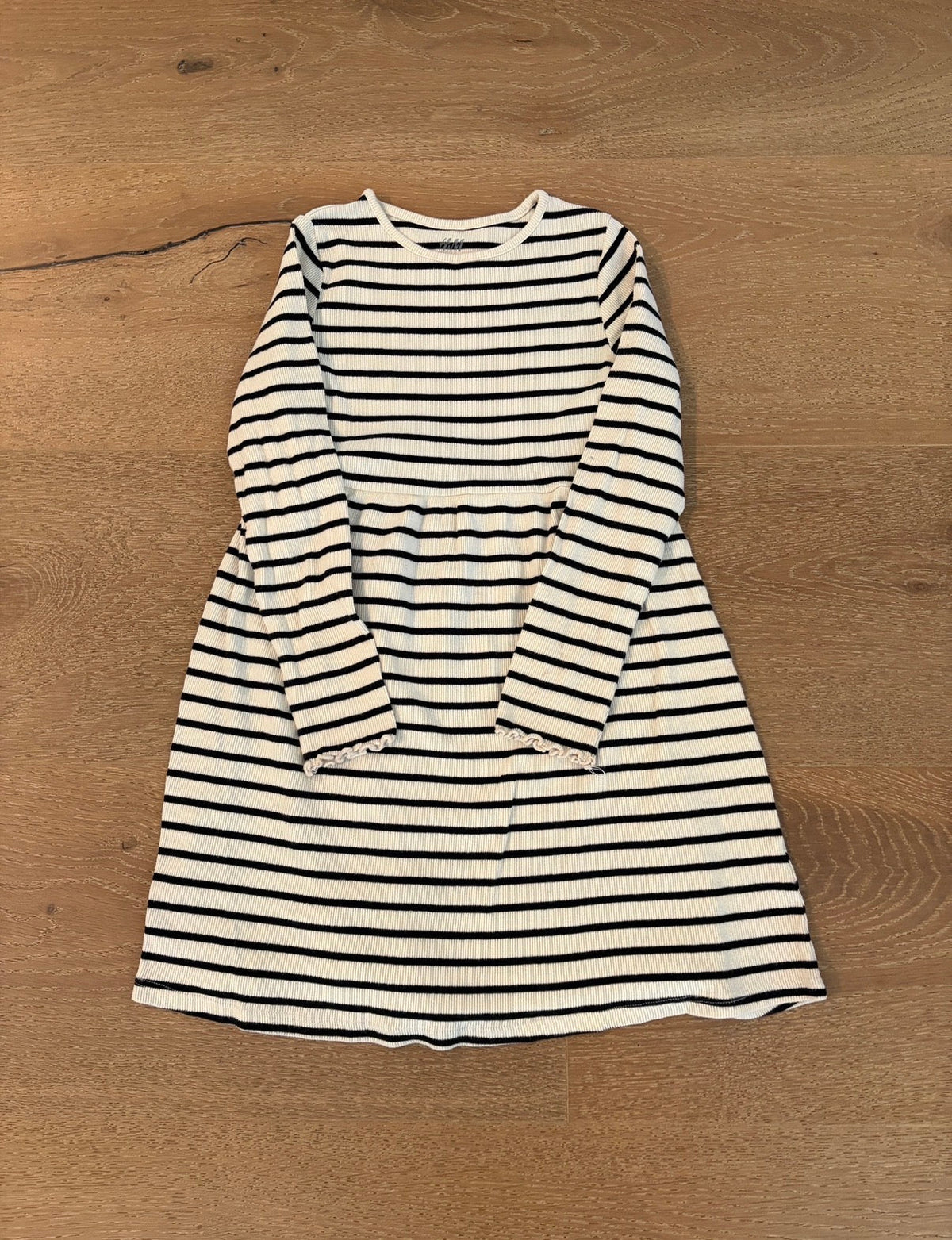 Seller #193 H&M Girls Size 6/7 Black-and-White Striped Dress