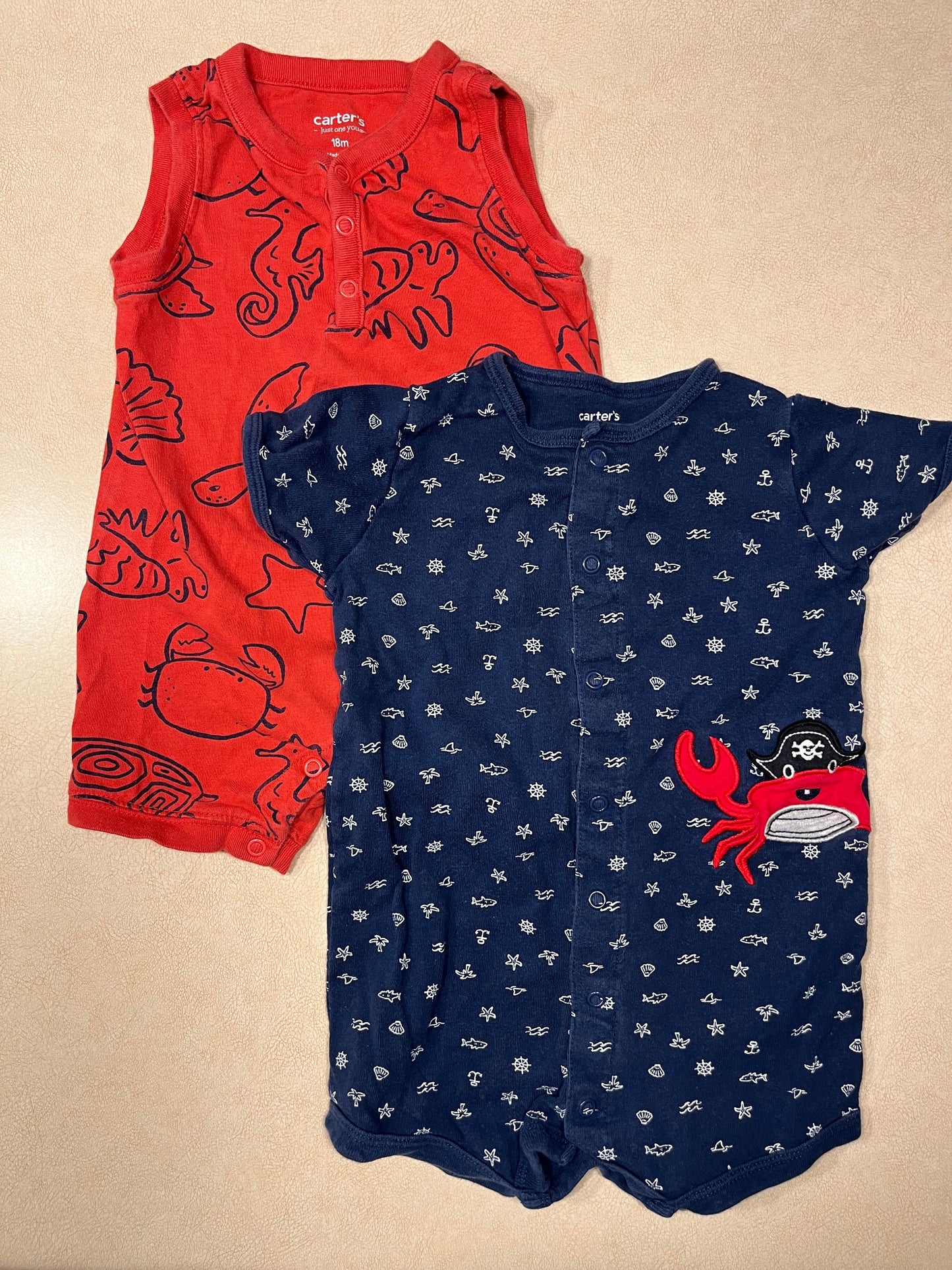 #31 Carter's Rompers Boys 18 months