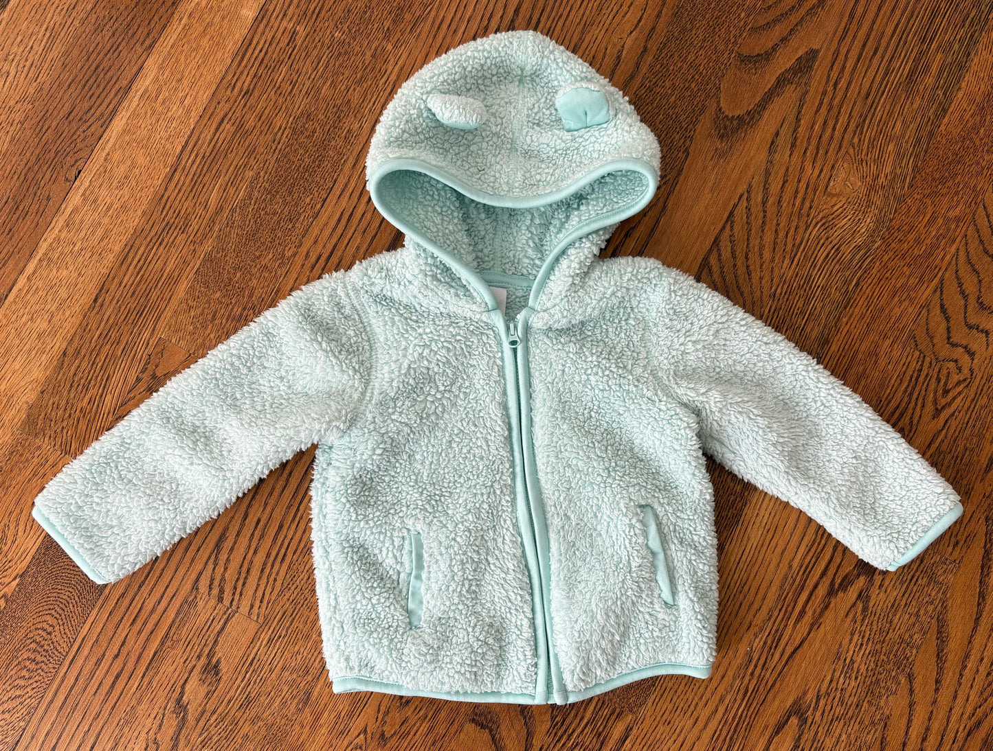 #103 • Girls • 2T • Wonder Nation • Blue Sherpa Zip Up Jacket