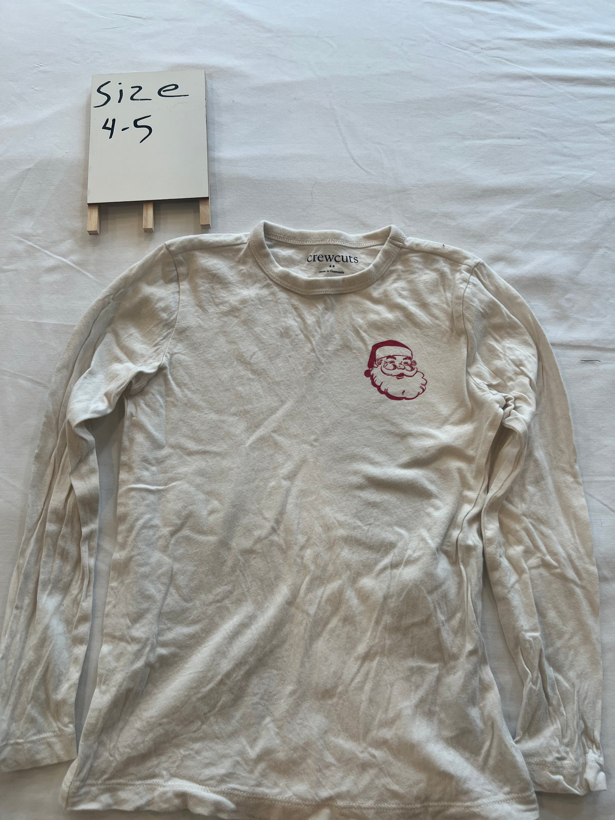 #24 size 4-5 crewcuts Santa long sleeve shirt