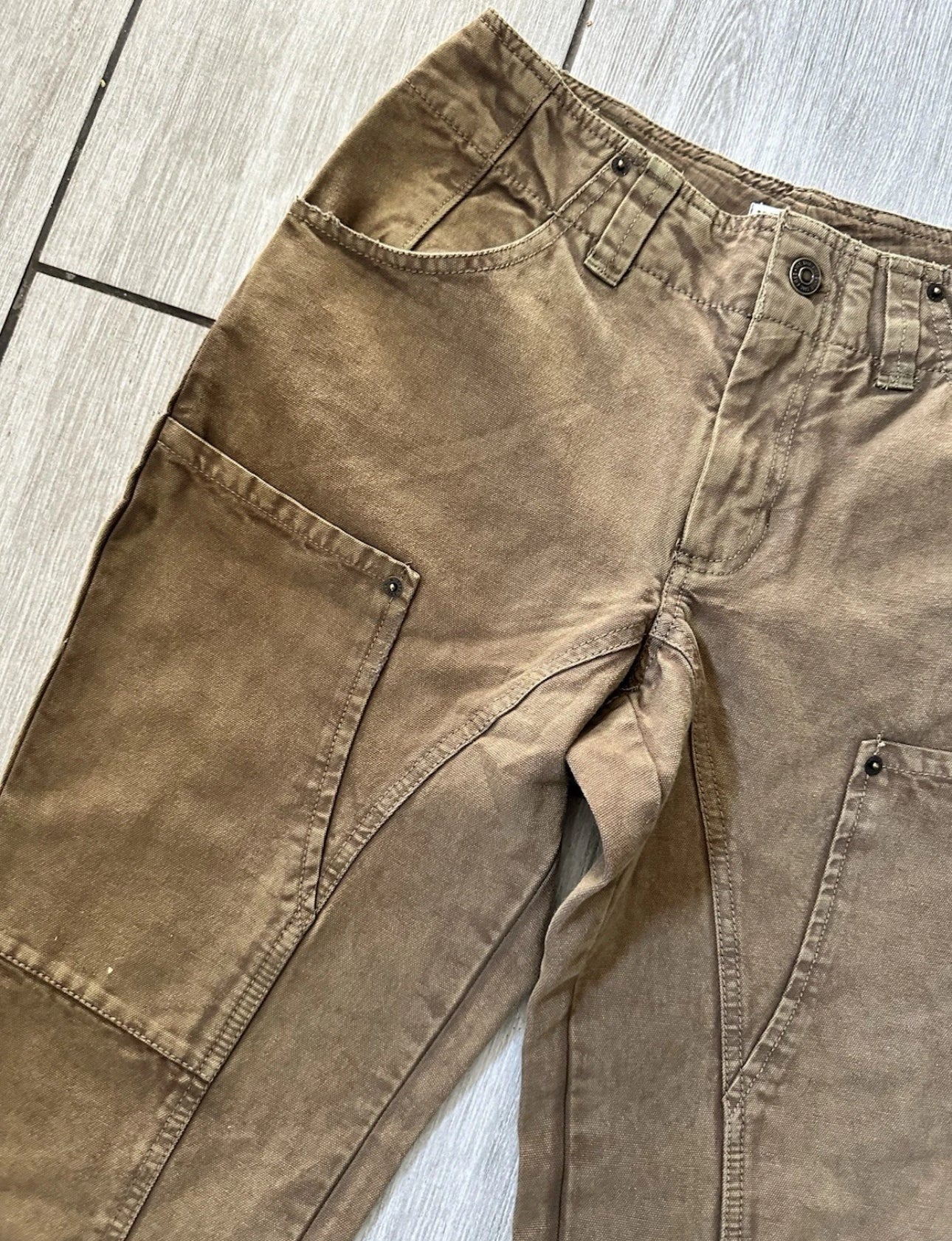 #111 Free People Supersonic Slim Pant Breen Brown Size 0 Waist 28”