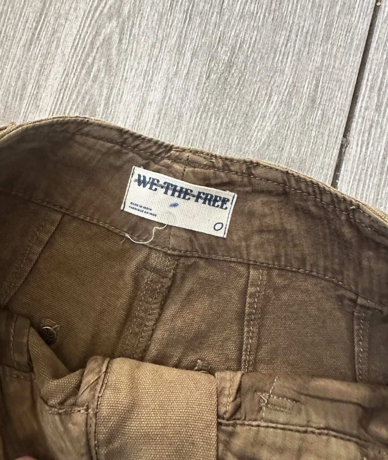 #111 Free People Supersonic Slim Pant Breen Brown Size 0 Waist 28”