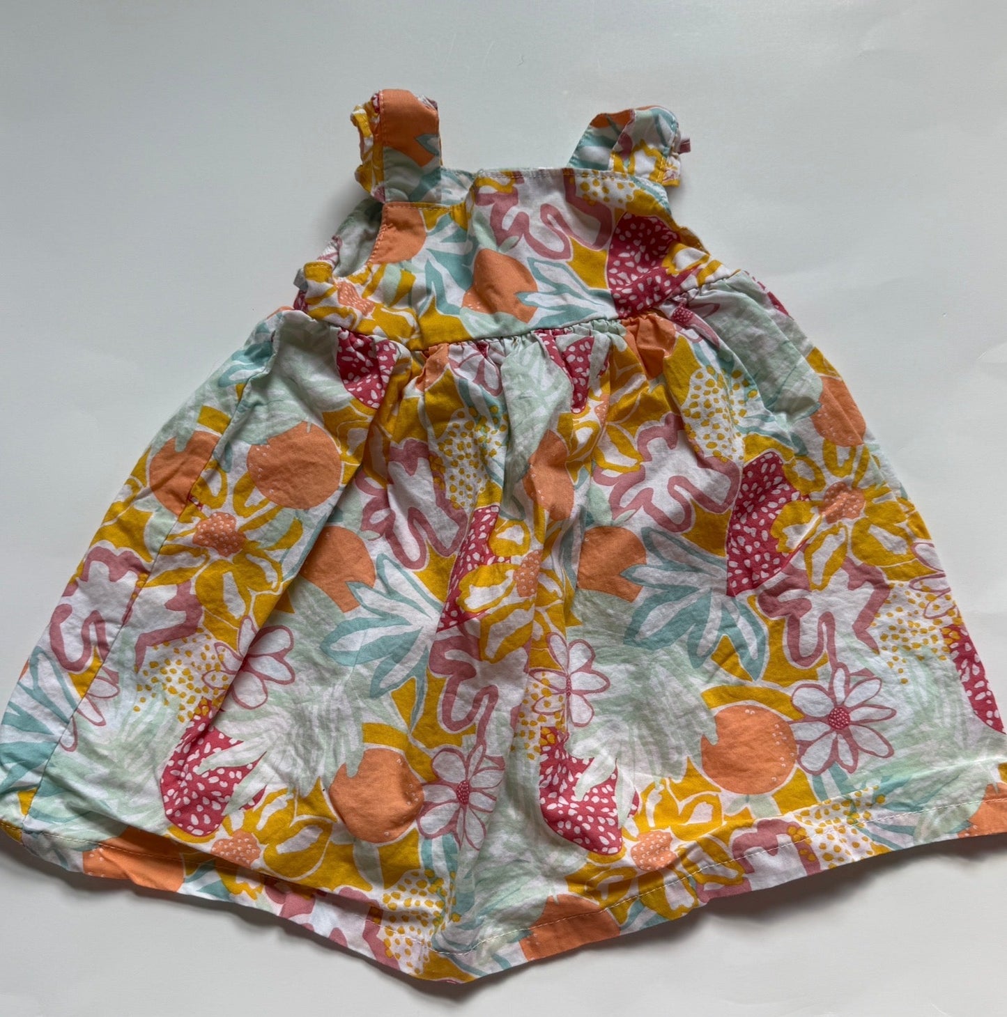 #116 Carters bright color pattern dress girls 9 months