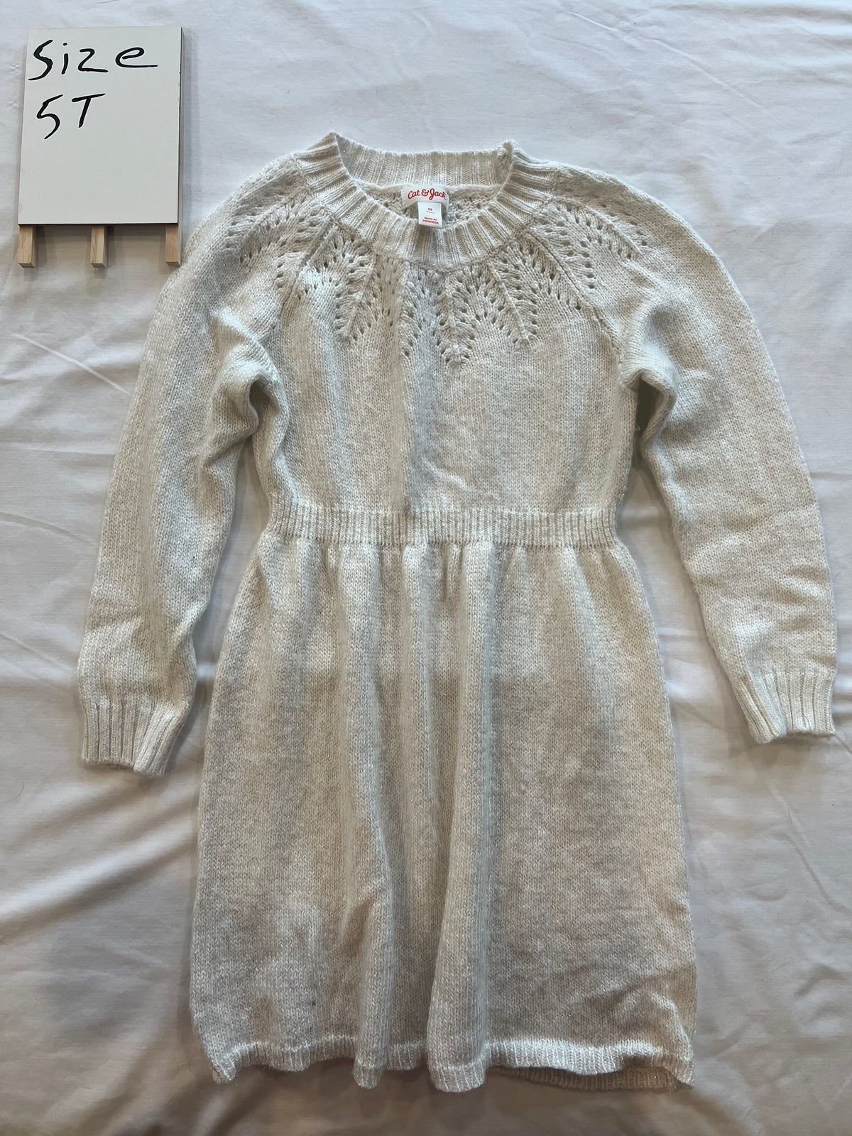 #24 size 5 cat and Jack beige dress