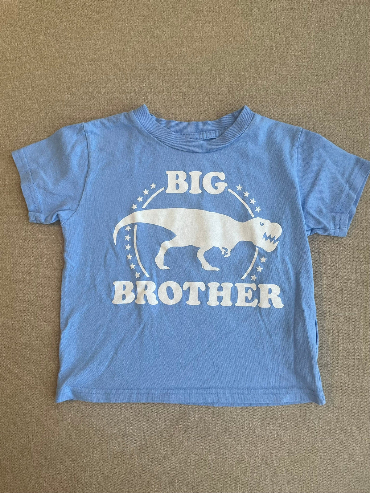Seller #12 | Light Blue "Big Brother" Tshirt with Dinosaur Graphic | VGUC | Size 4