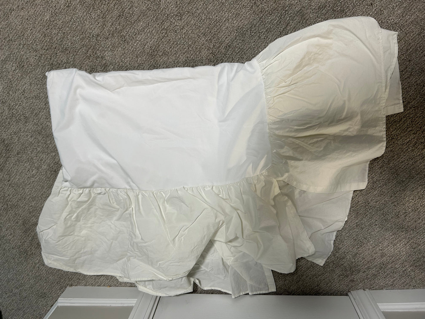 #27 Ivory/Off White Crib Skirt