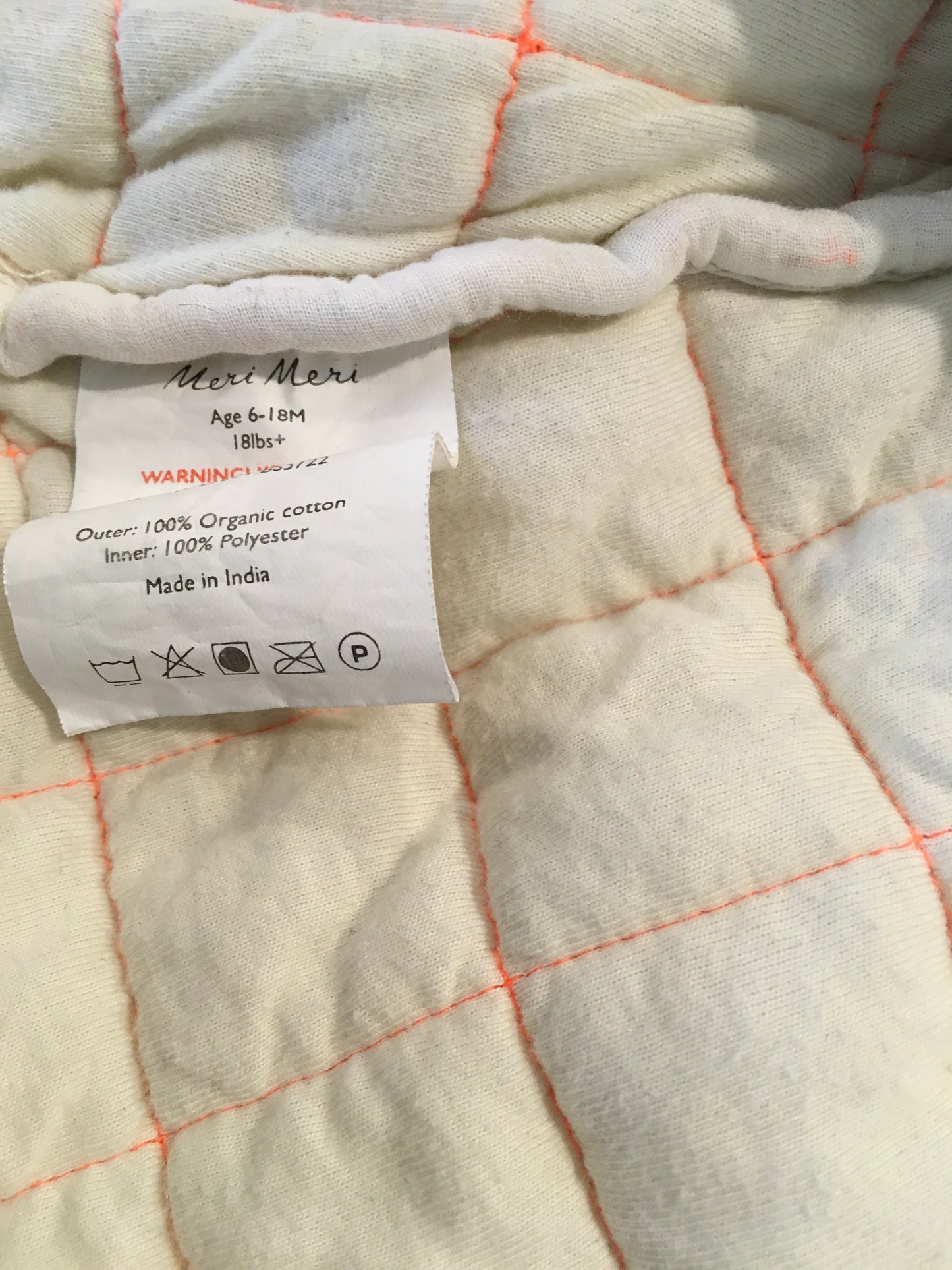 seller #62 Meri Meri 6-18 month sleepsack