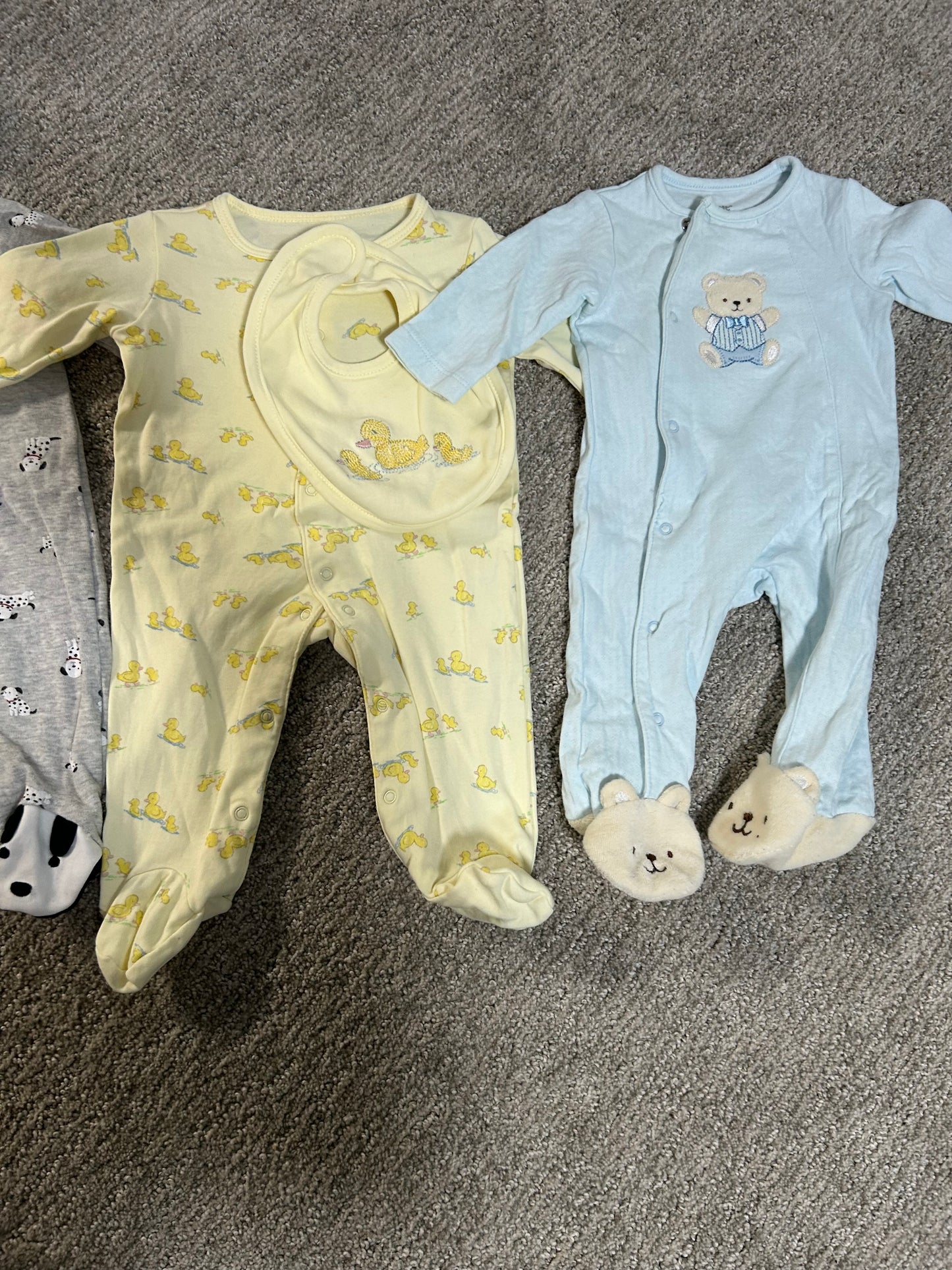 #27 Boys 0-3 months Little Me footed sleepers