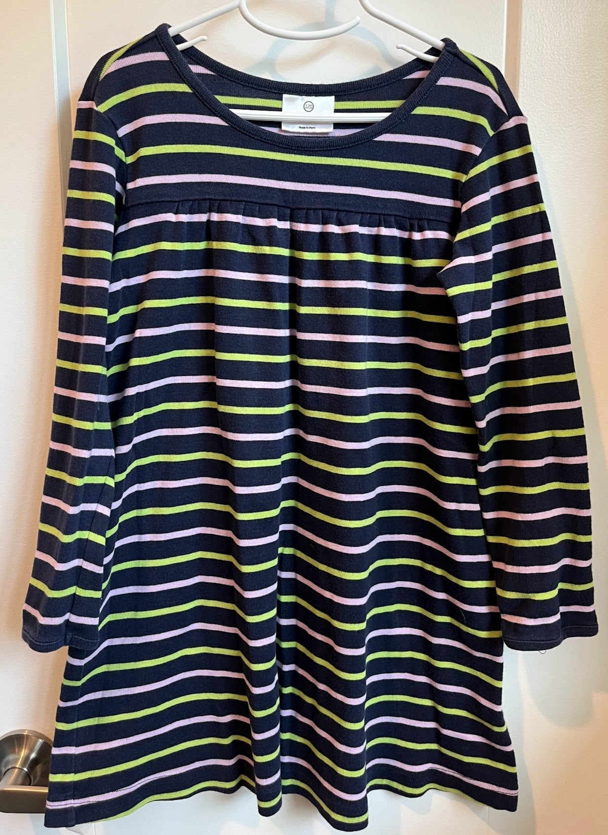 Seller #60 Hanna Andersson Striped Long Sleeve Dress Girls Size 6/7 120