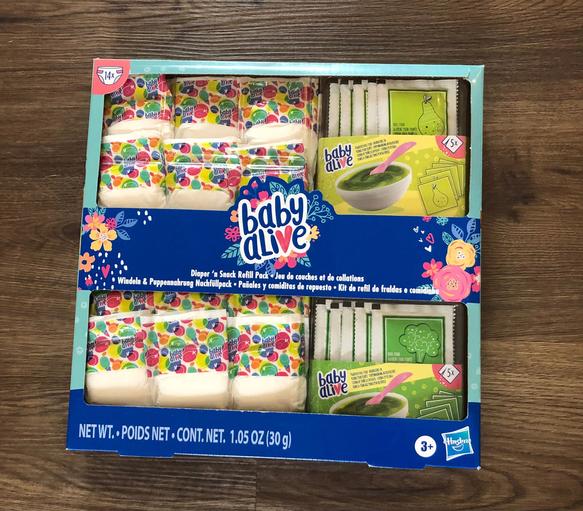 #137 NEW Baby Alive diaper and snack refill pack