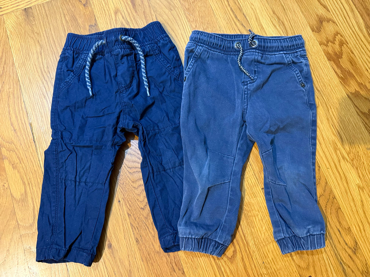 Seller # 152 -Set of 2 boys 12-18 months navy joggers
