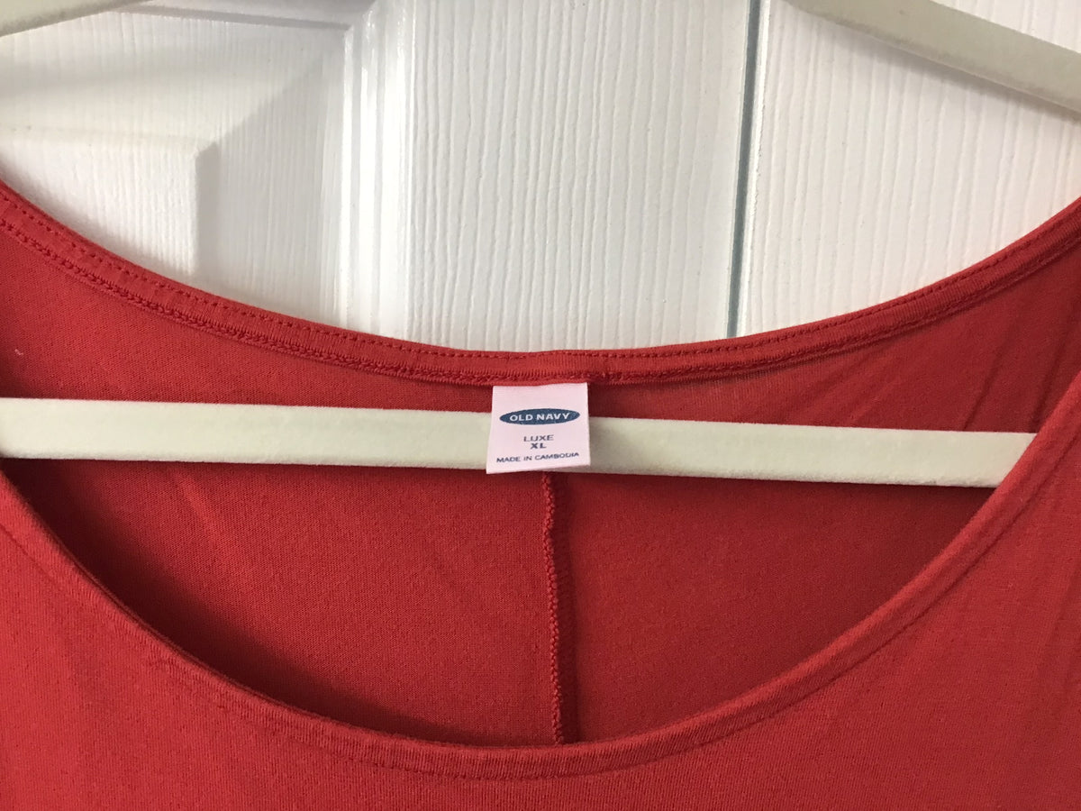 #90: Old Navy Luxe Women’s Red Tie-Dye Tank Top Size XL