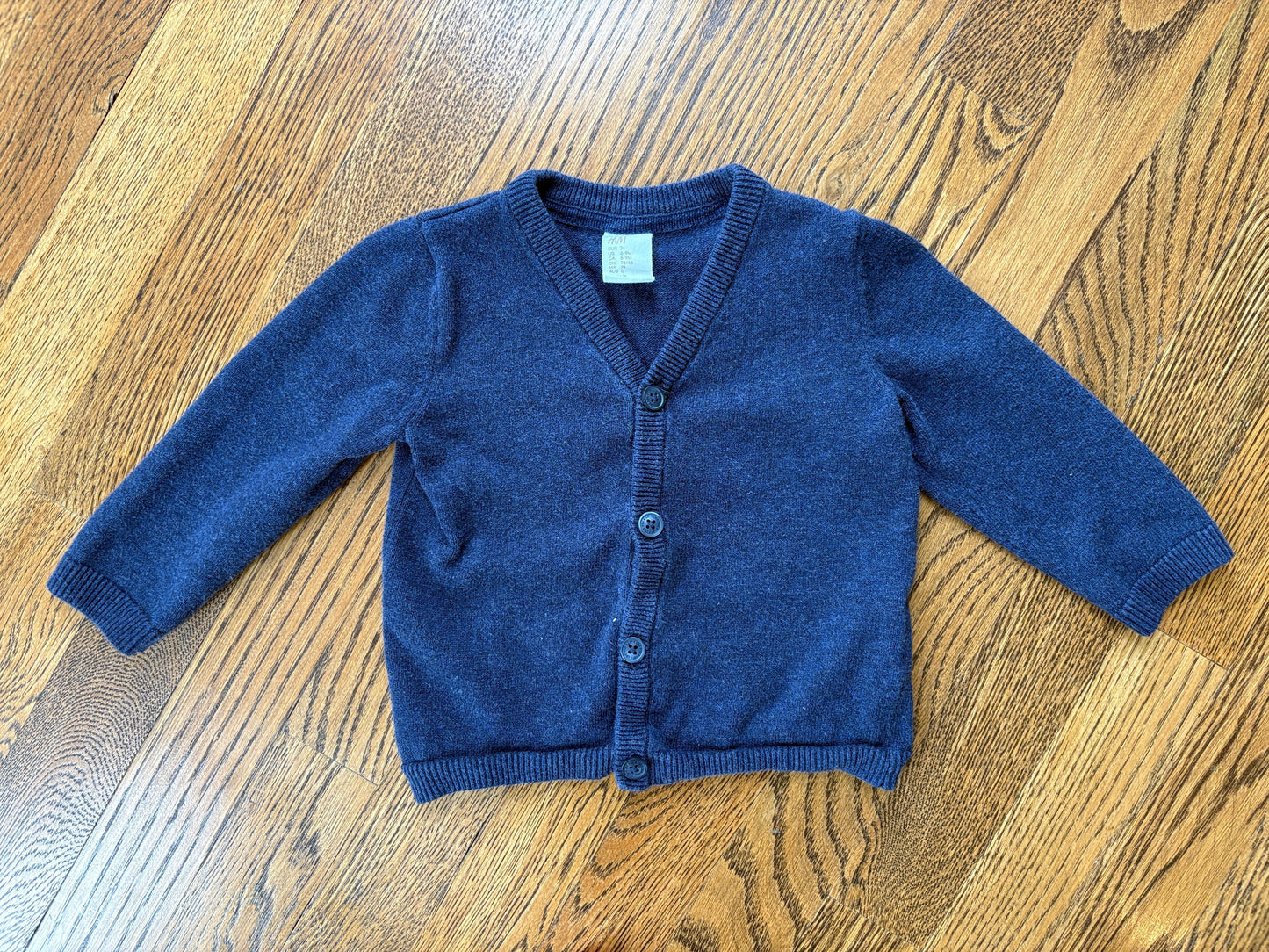 #103 • Boys • 6-9m • H&M • Blue Cardigan