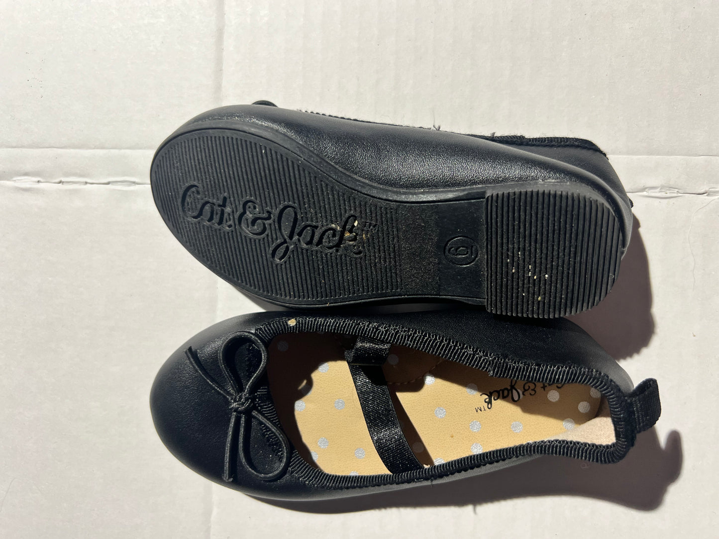 #100 Girls 6C Black Dress Shoes