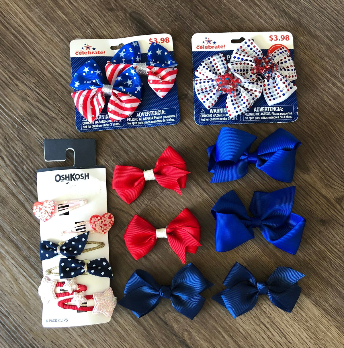 #137 Bows: red, white, and blue bundle