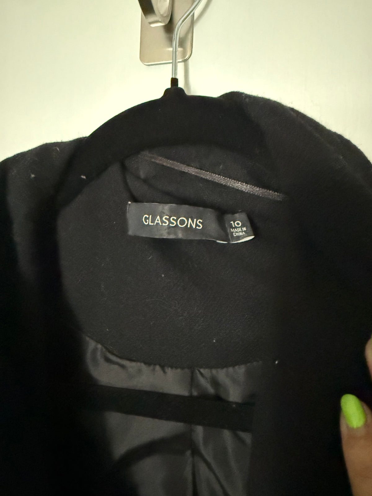 Seller # 152 - women’s Glasson’s size small black wrap coat