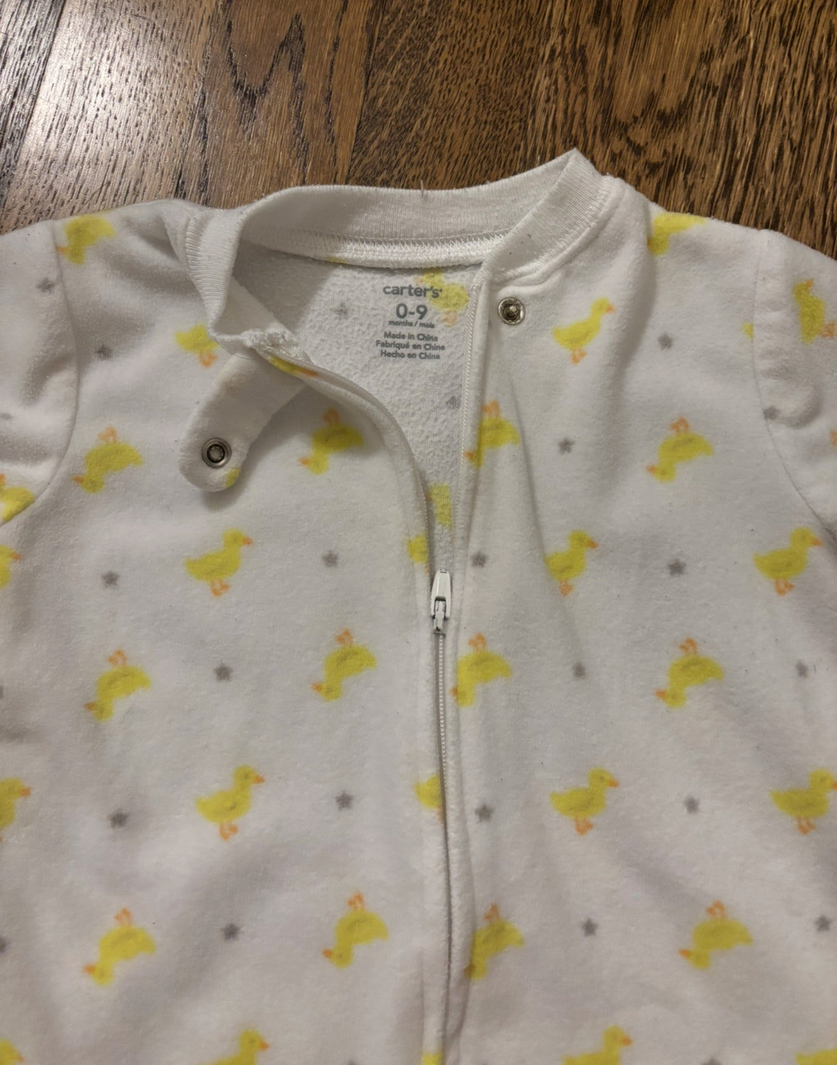 Seller #195 - *REDUCED* Carter's Unisex Chick Fleece Zip-Up Sleep Sack Bag (SMALL 0-9 MONTHS)