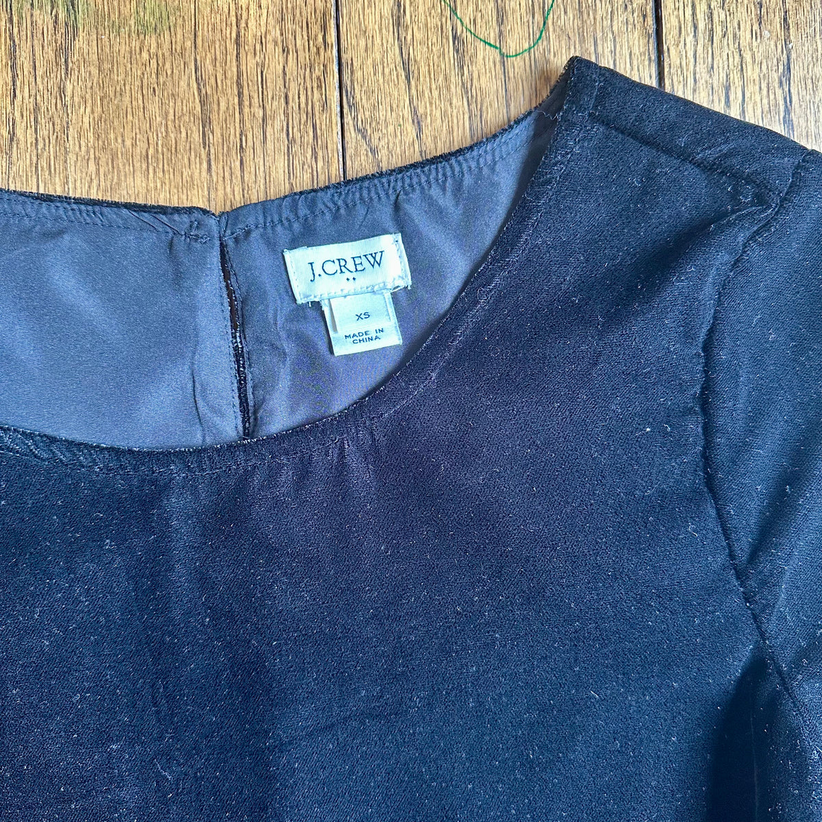 #113 EUC Womens Jcrew Mercentile Black Velvet Shirt, size XS