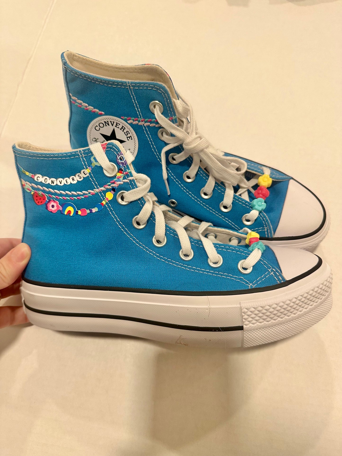 Seller 48- Converse Friendship Bracelet Platform NWT Womans size 6.5