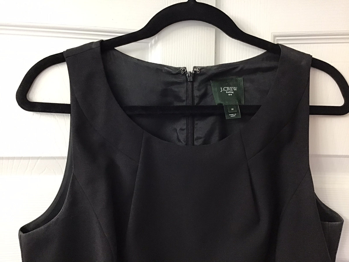 #90: J.Crew Women’s Black Sleeveless Sheath Dress Size 10