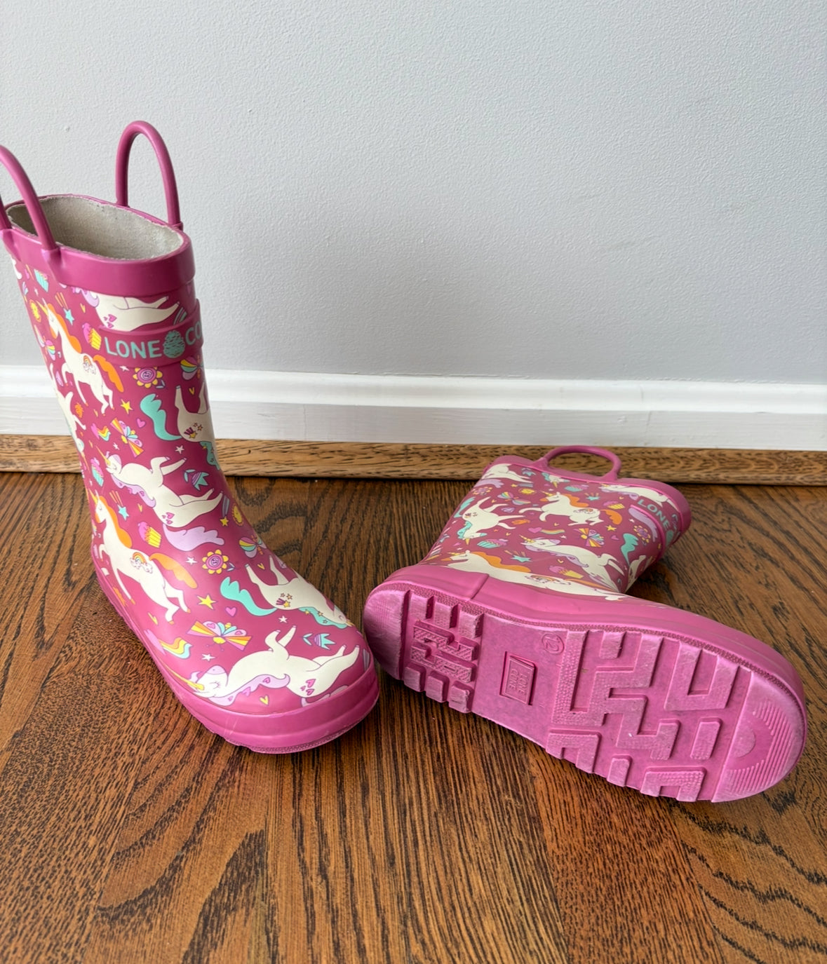 #103 • Girls • 12 • Lone Cone • Unicorn Rain Boots