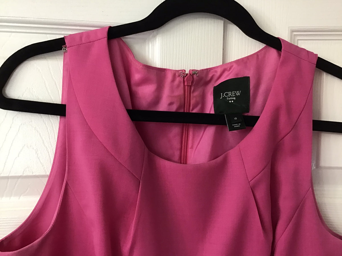 #90: J.Crew Women’s Pink Sleeveless Sheath Dress Size 10