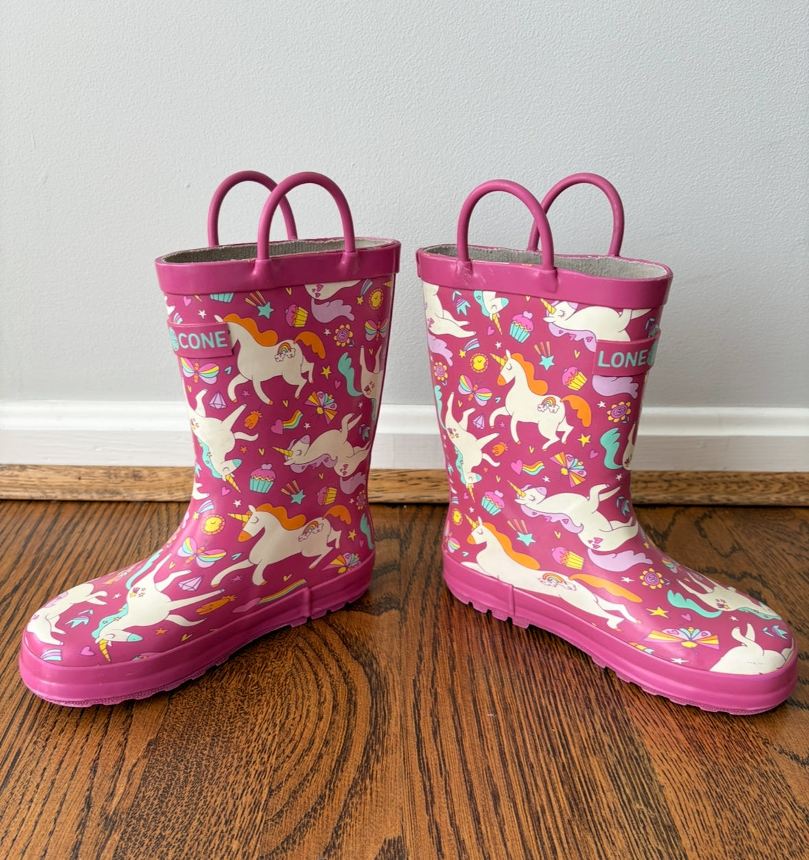 #103 • Girls • 12 • Lone Cone • Unicorn Rain Boots