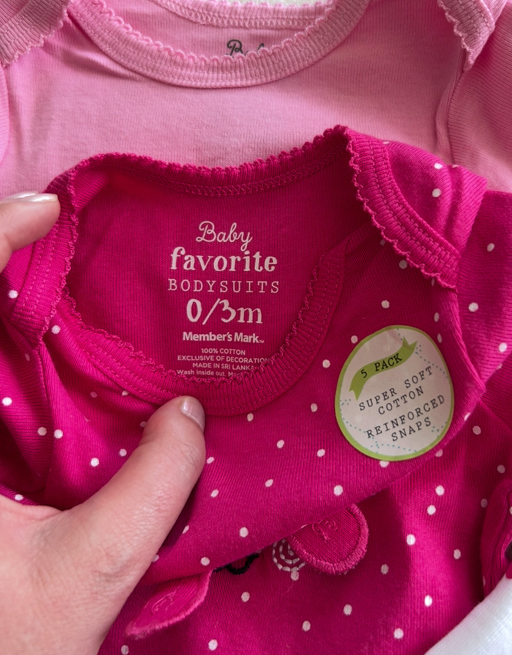 Seller #7 Brand new 0-3 mo Girl set of bodysuits (5)