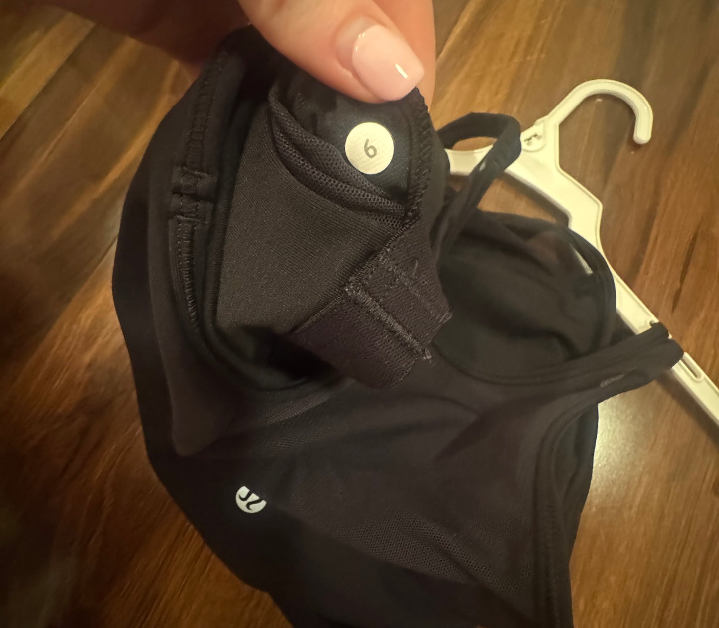 Seller #144 LULULEMON "Get It On Em" Black Mesh Crop Top - Size 4