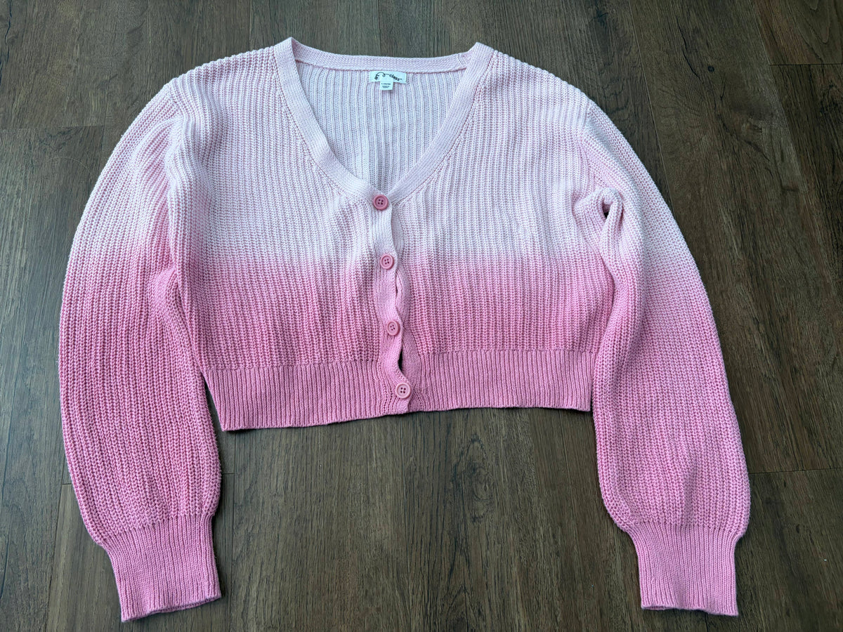 #126 EUC Art Class Pink Ombre Cropped Sweater Girls L 10/12